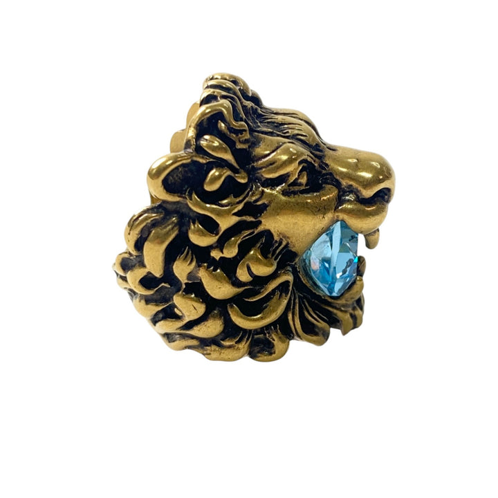 グッチ GUCCI レディース ライオンヘッド リング カラーストーン #10 指輪