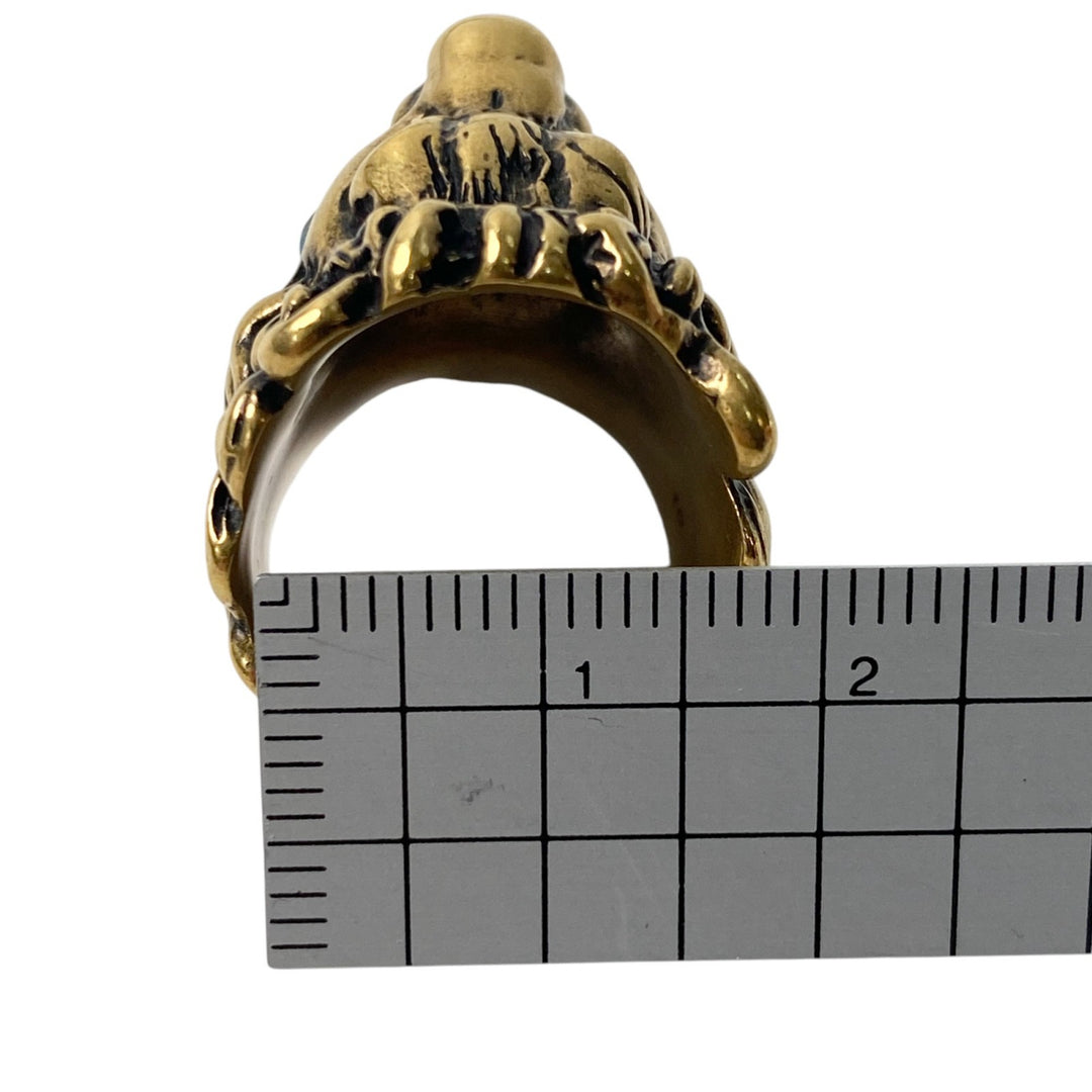 グッチ GUCCI レディース ライオンヘッド リング カラーストーン #10 指輪