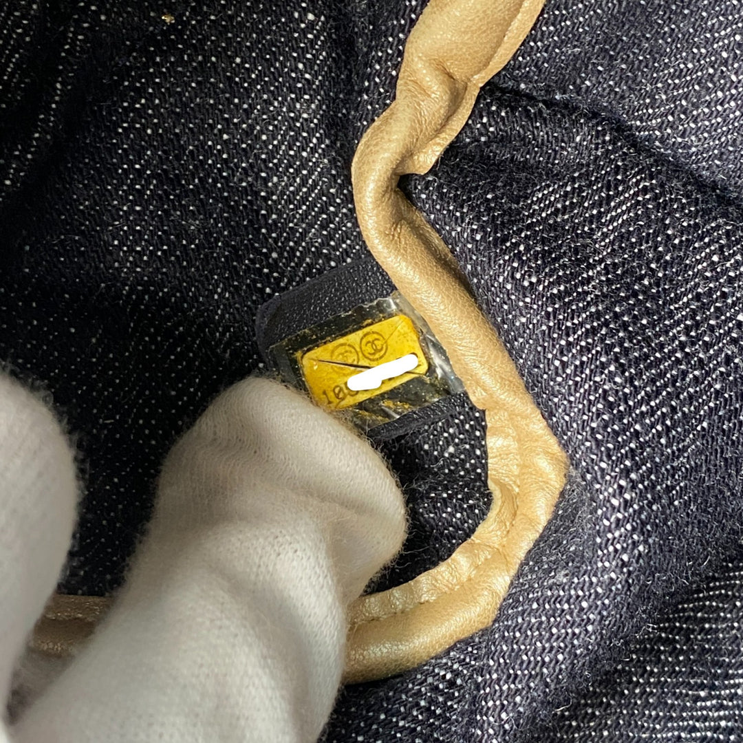 美品 シャネル CHANEL レディース スパークリング デニム トートバッグ #10番台