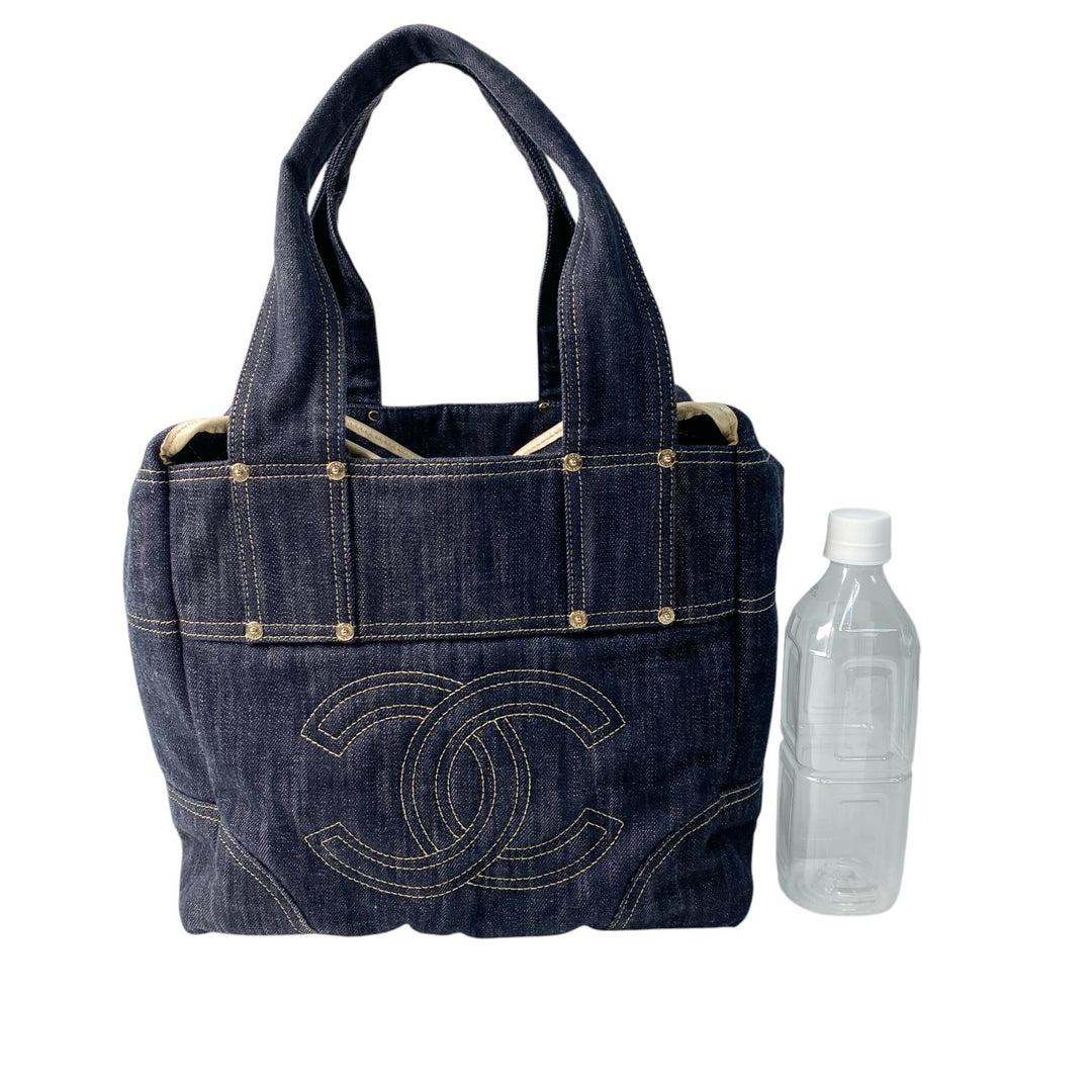 美品 シャネル CHANEL レディース スパークリング デニム トートバッグ #10番台