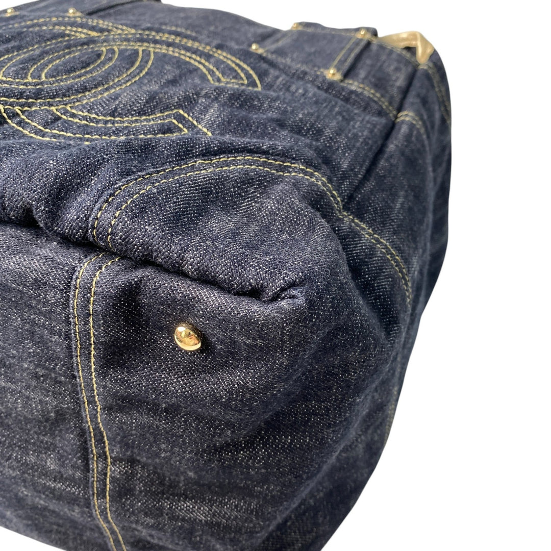 美品 シャネル CHANEL レディース スパークリング デニム トートバッグ #10番台