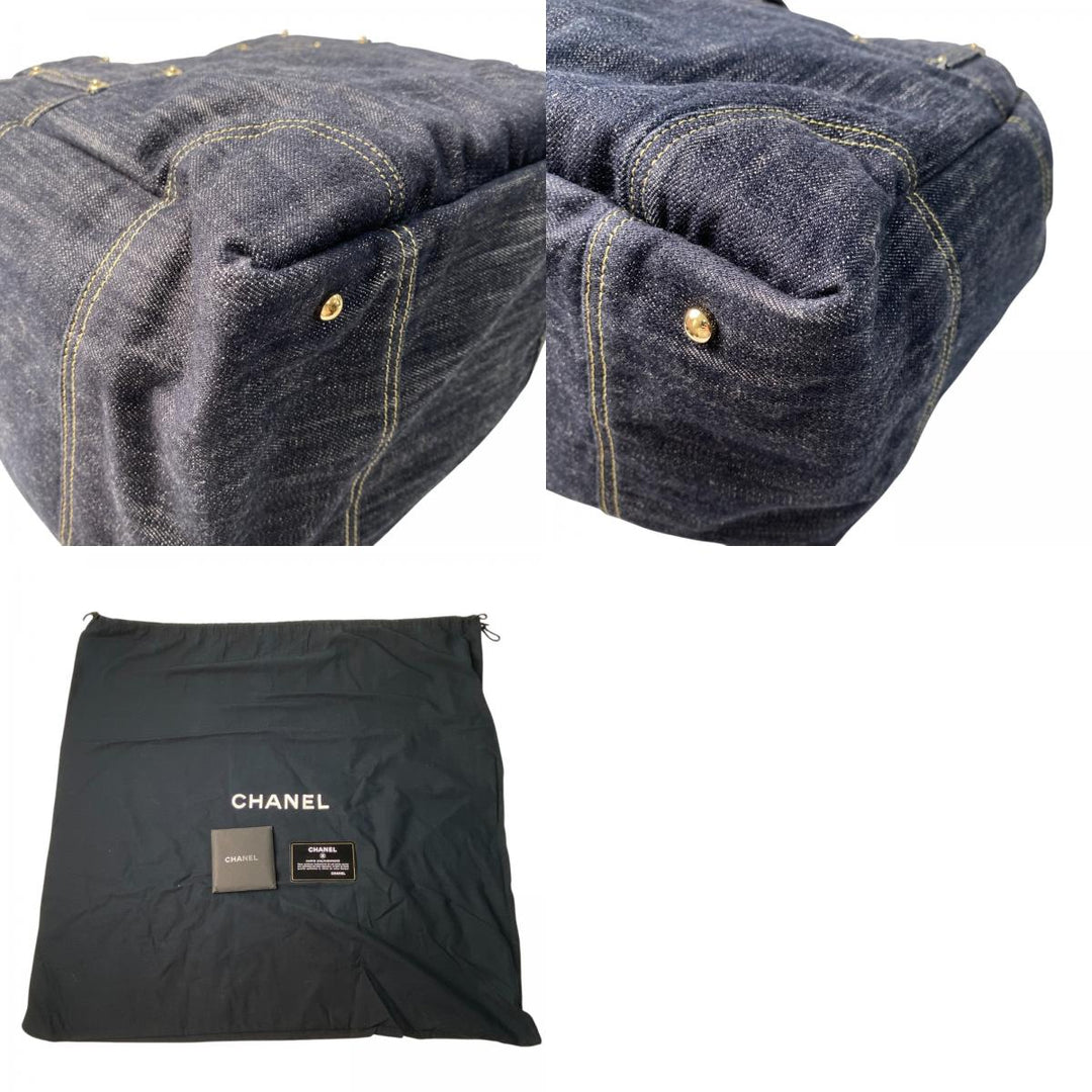 美品 シャネル CHANEL レディース スパークリング デニム トートバッグ #10番台