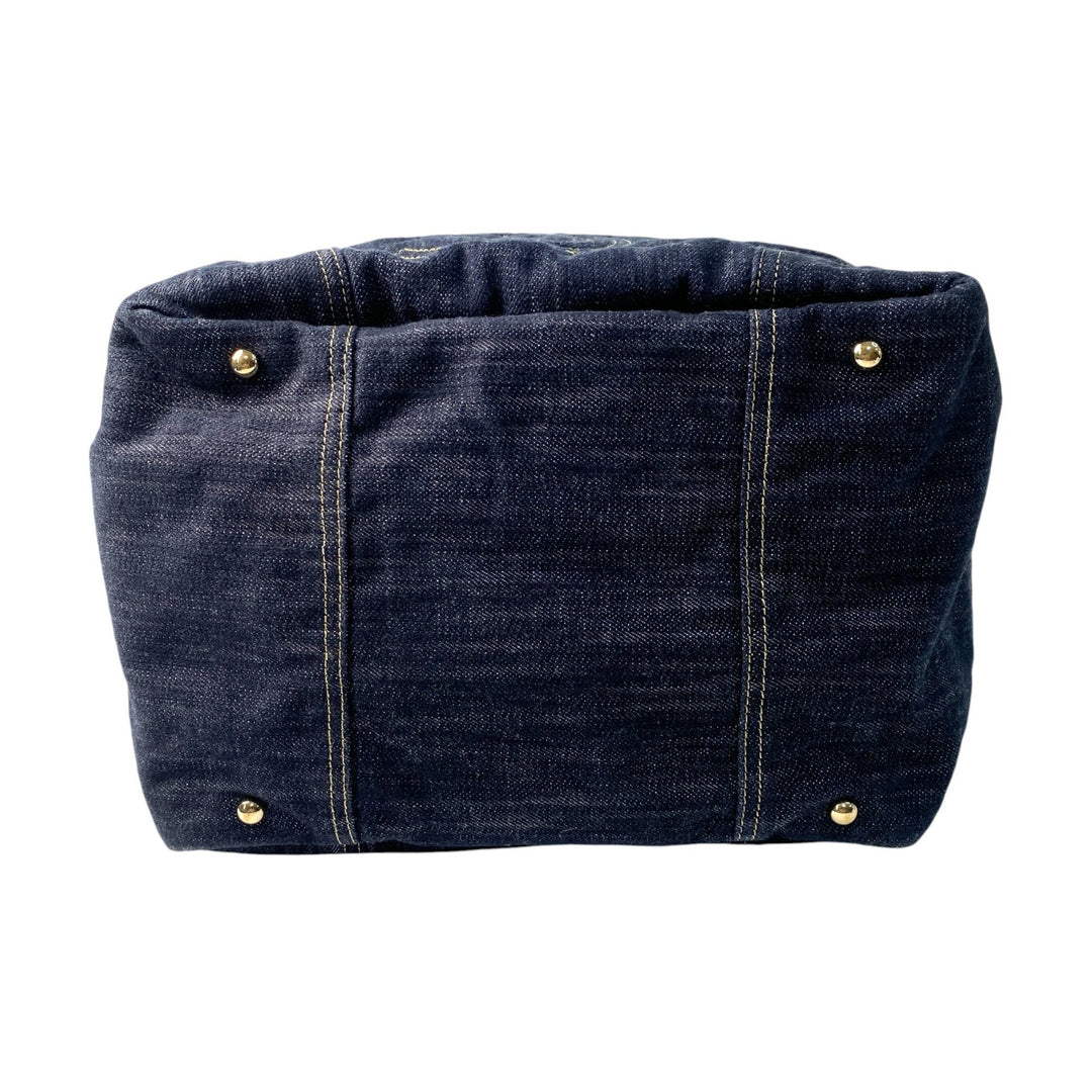 美品 シャネル CHANEL レディース スパークリング デニム トートバッグ #10番台