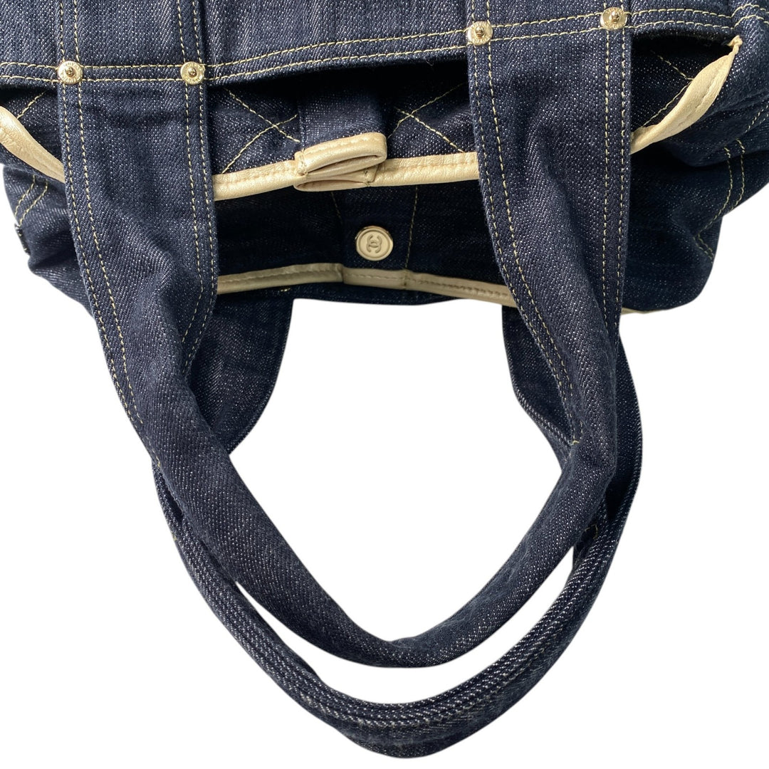 美品 シャネル CHANEL レディース スパークリング デニム トートバッグ #10番台