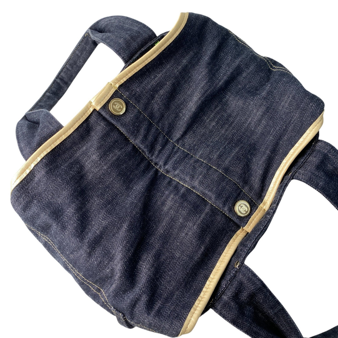 美品 シャネル CHANEL レディース スパークリング デニム トートバッグ #10番台