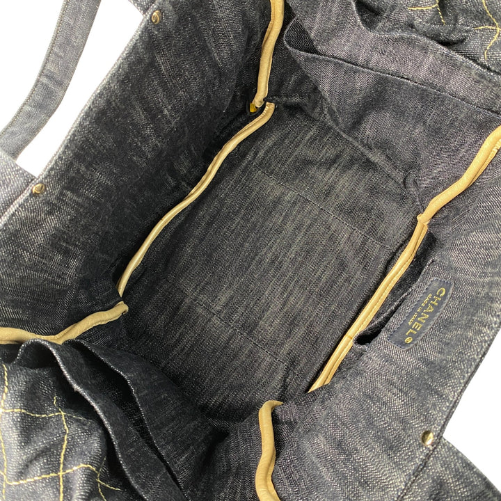 美品 シャネル CHANEL レディース スパークリング デニム トートバッグ #10番台