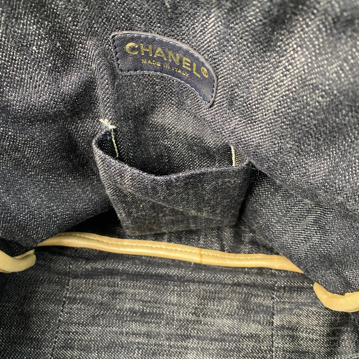 美品 シャネル CHANEL レディース スパークリング デニム トートバッグ #10番台