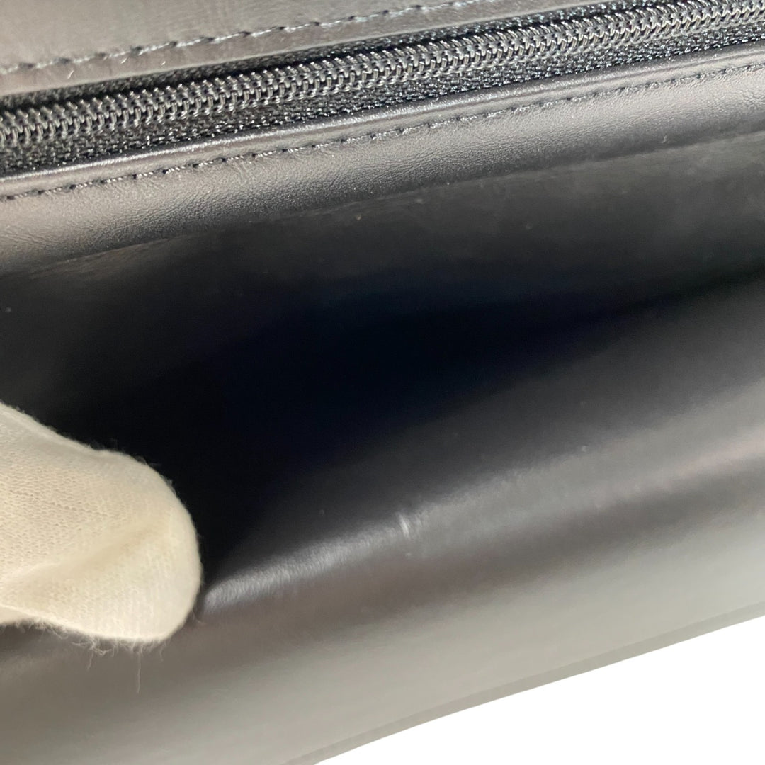 美品 シャネル CHANEL レディース ソーブラック シェブロン 2.55 Wフラップ チェーン ショルダーバッグ 斜めがけ クロスボディ