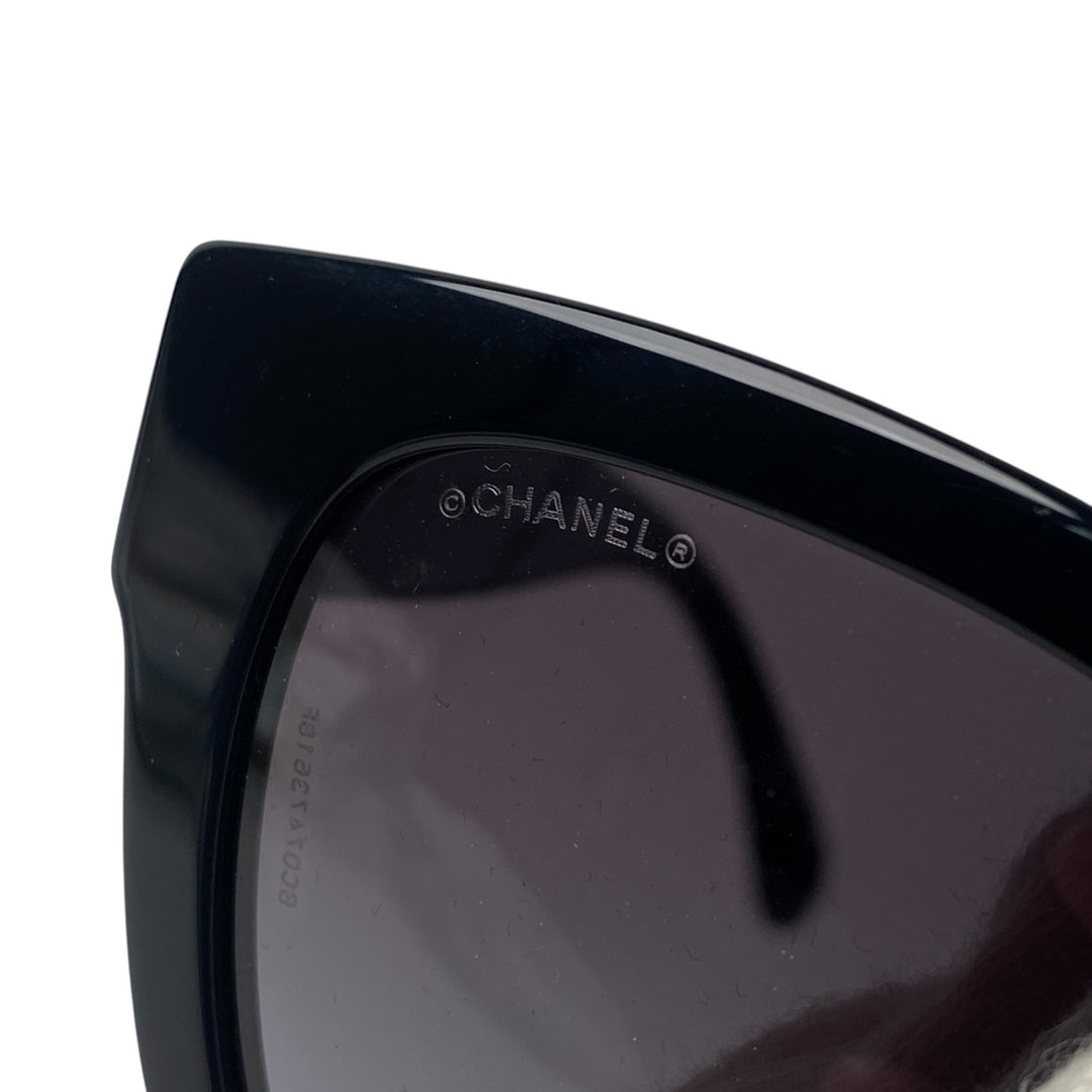 美品 シャネル CHANEL レディース サングラス パール カメリア ハート 5478-A 度なし