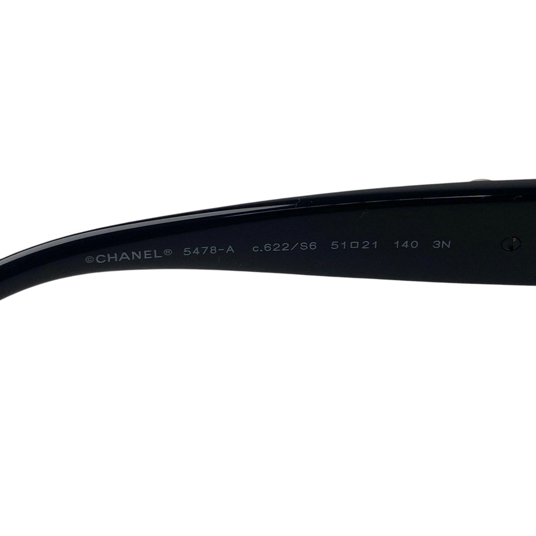 美品 シャネル CHANEL レディース サングラス パール カメリア ハート 5478-A 度なし
