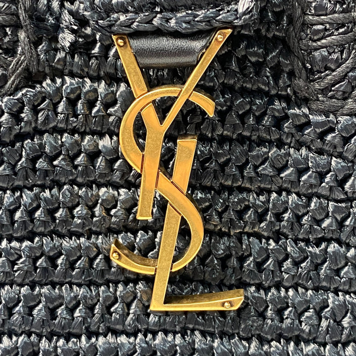 美品 サンローラン SAINT LAURENT レディース カバス ラフィア カゴバッグ ハンドバッグ ショルダーバッグ