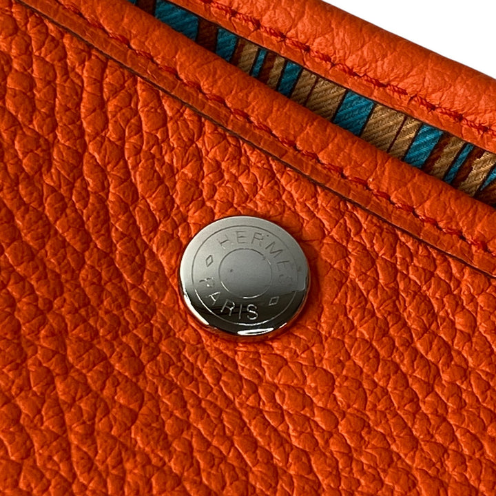 美品 エルメス HERMES レディース ガーデンパーティー PM スティーブル オレンジポピー A刻印 トートバッグ