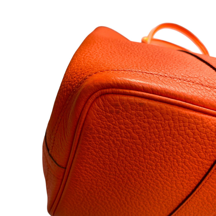 美品 エルメス HERMES レディース ガーデンパーティー PM スティーブル オレンジポピー A刻印 トートバッグ