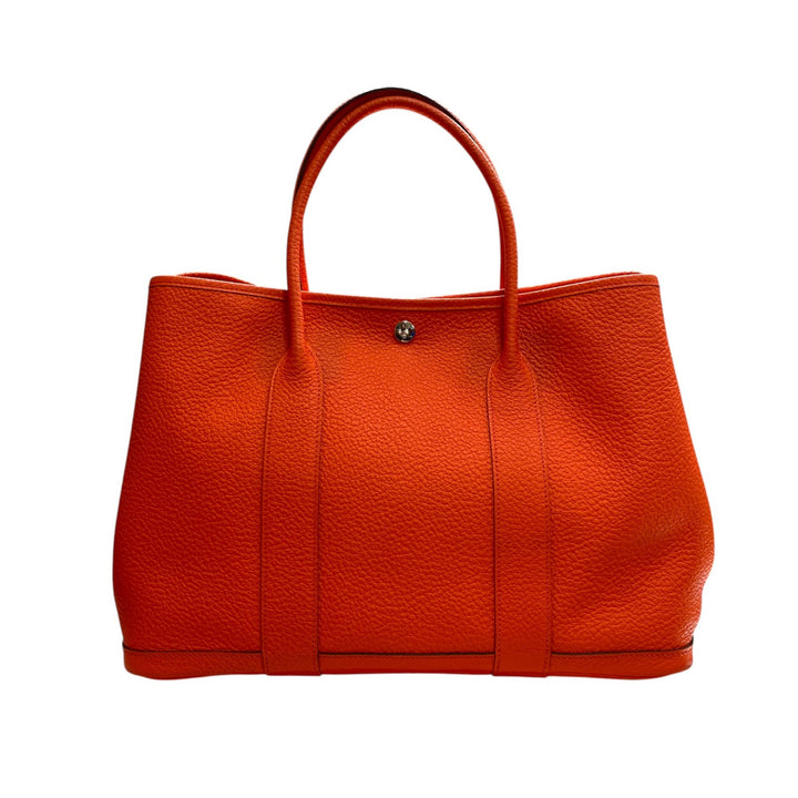美品 エルメス HERMES レディース ガーデンパーティー PM スティーブル オレンジポピー A刻印 トートバッグ