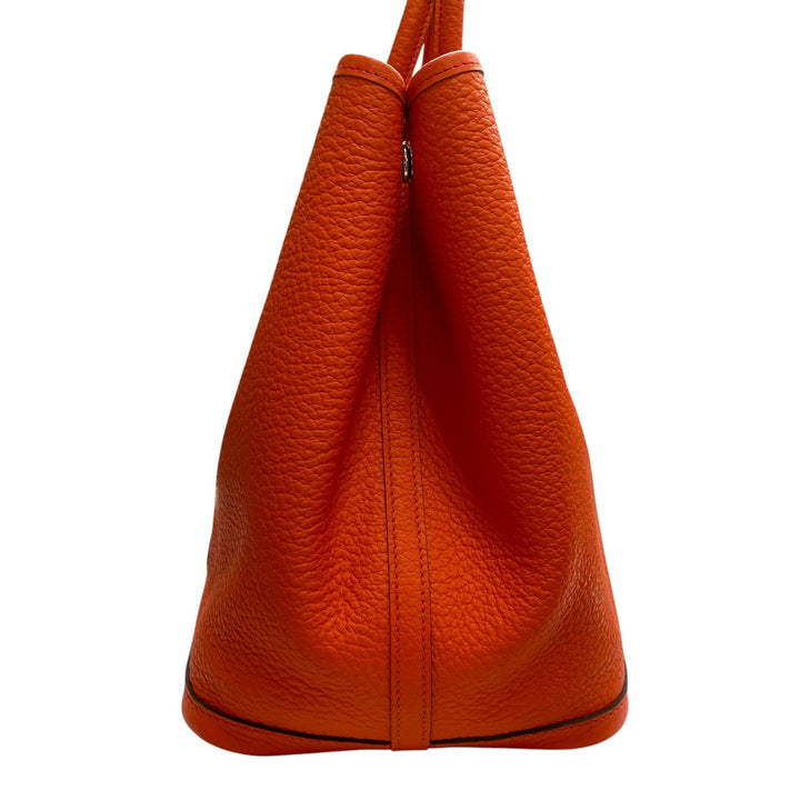 美品 エルメス HERMES レディース ガーデンパーティー PM スティーブル オレンジポピー A刻印 トートバッグ