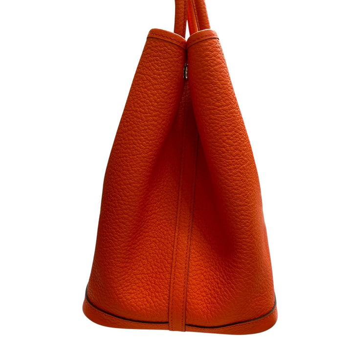 美品 エルメス HERMES レディース ガーデンパーティー PM スティーブル オレンジポピー A刻印 トートバッグ