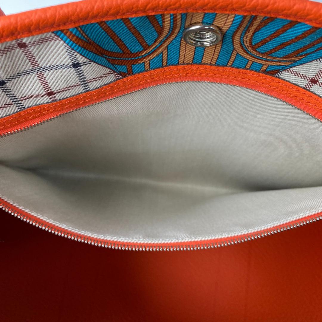 美品 エルメス HERMES レディース ガーデンパーティー PM スティーブル オレンジポピー A刻印 トートバッグ