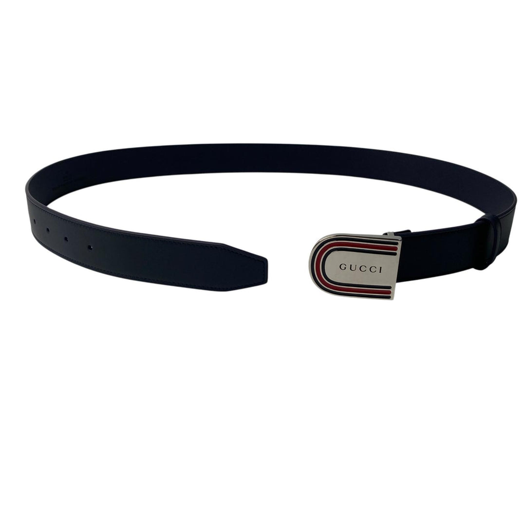 未使用 現行モデル グッチ GUCCI ウェブディテール バックル ベルト 95cm 838647 メンズ