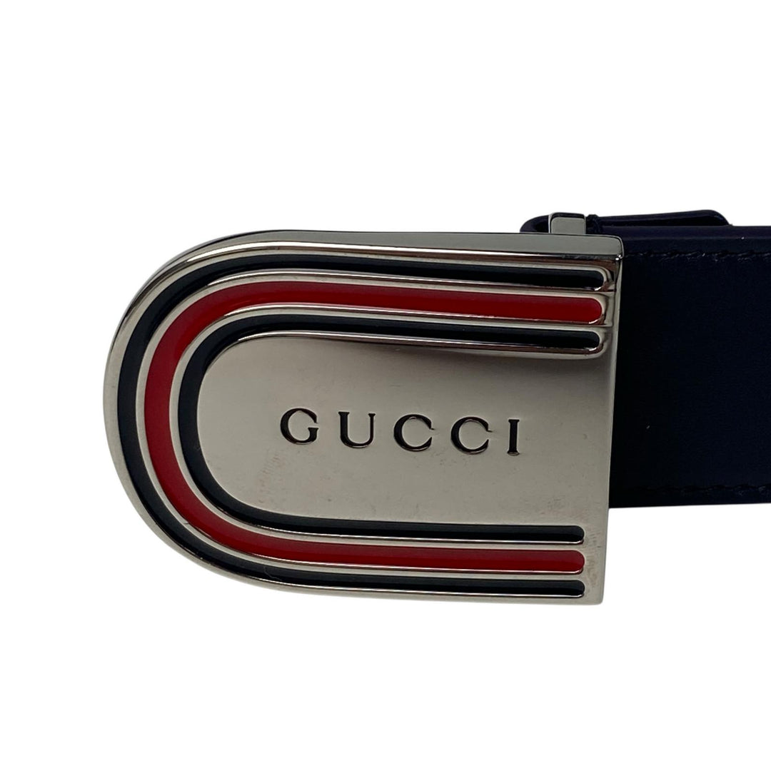 未使用 現行モデル グッチ GUCCI ウェブディテール バックル ベルト 95cm 838647 メンズ