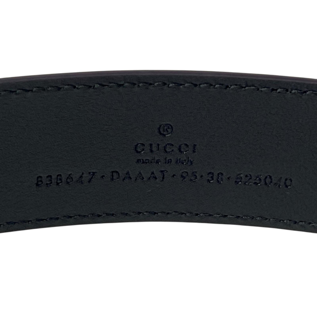 未使用 現行モデル グッチ GUCCI ウェブディテール バックル ベルト 95cm 838647 メンズ