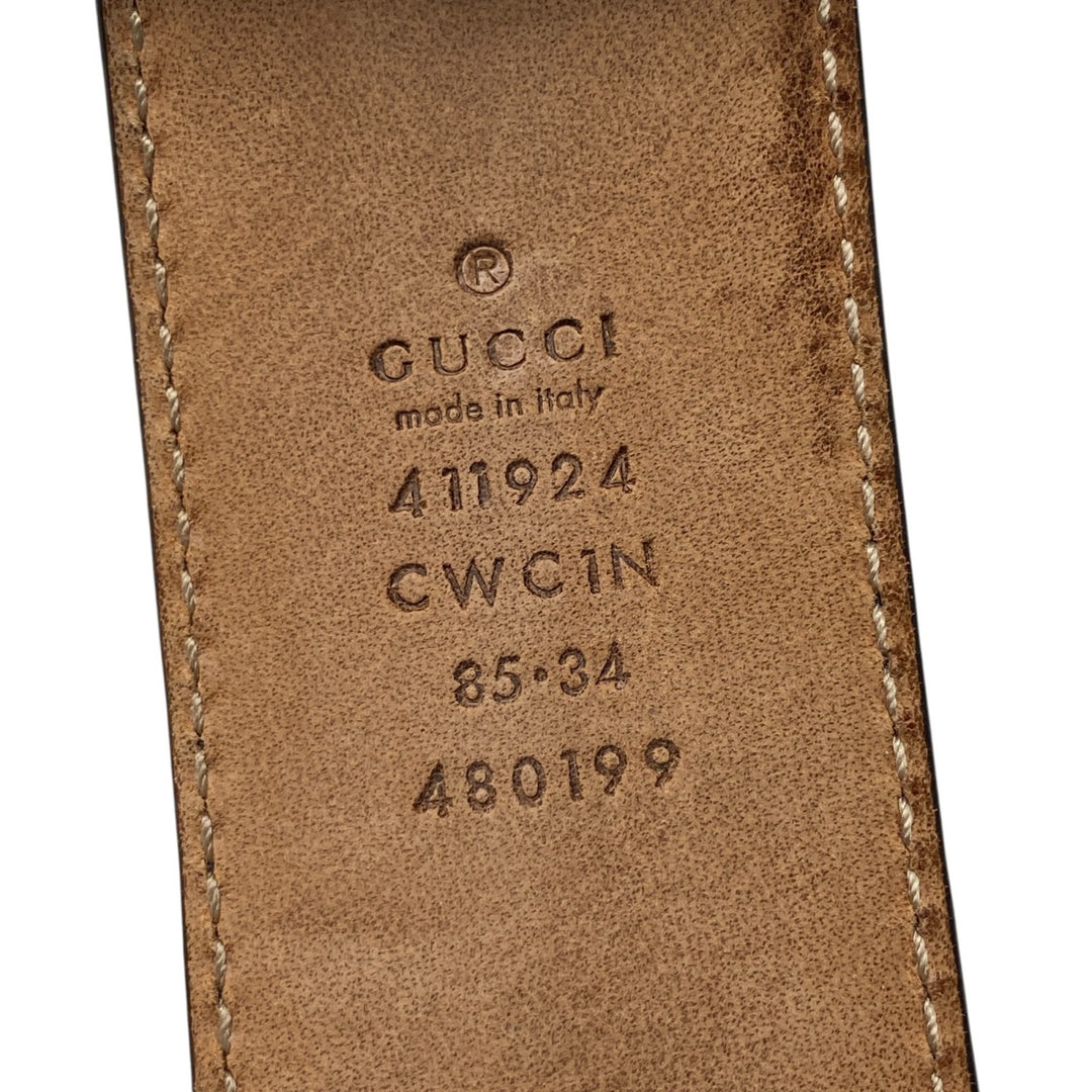 グッチ GUCCI メンズ ベルト GG シマ インターロッキング 411924 CWC1N 85 34 480199