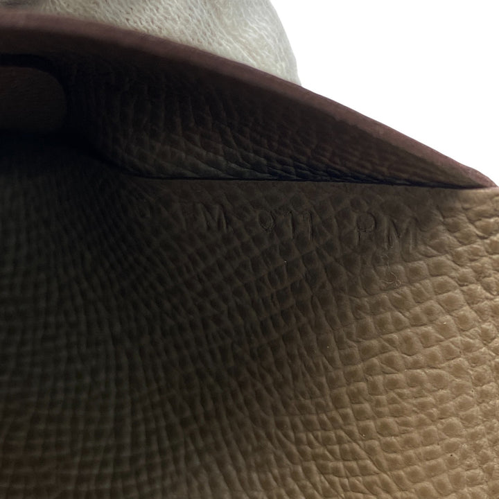 未使用 エルメス HERMES カルヴィデュオ U刻印 エトゥープ エプソン レディース