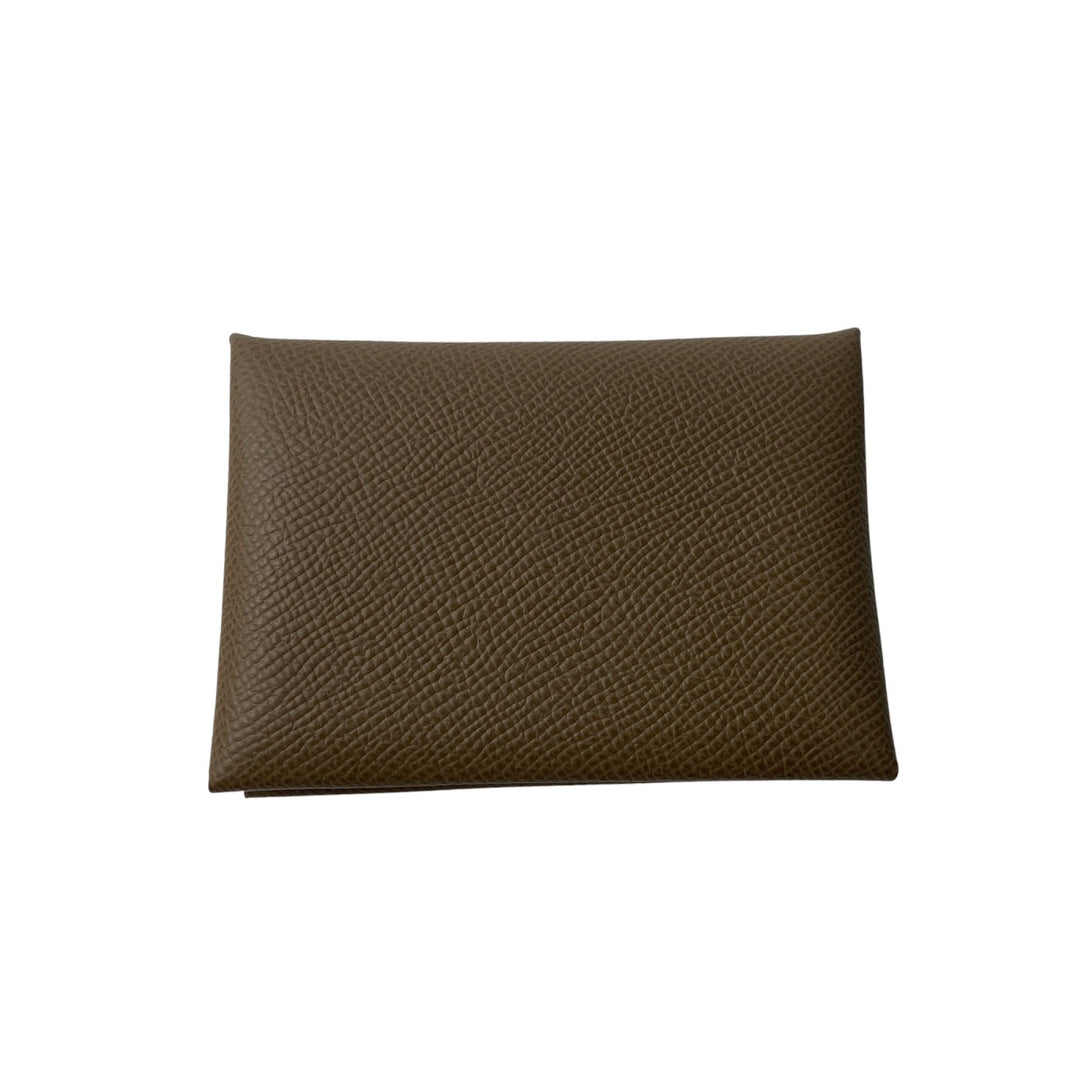 未使用 エルメス HERMES カルヴィデュオ U刻印 エトゥープ エプソン レディース