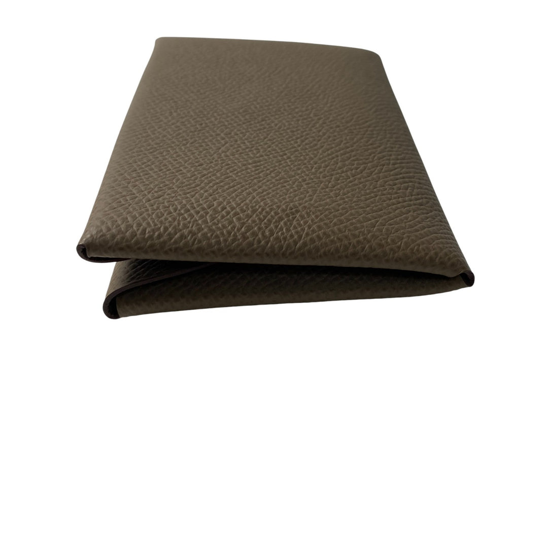 未使用 エルメス HERMES カルヴィデュオ U刻印 エトゥープ エプソン レディース