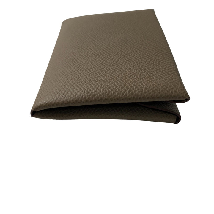 未使用 エルメス HERMES カルヴィデュオ U刻印 エトゥープ エプソン レディース