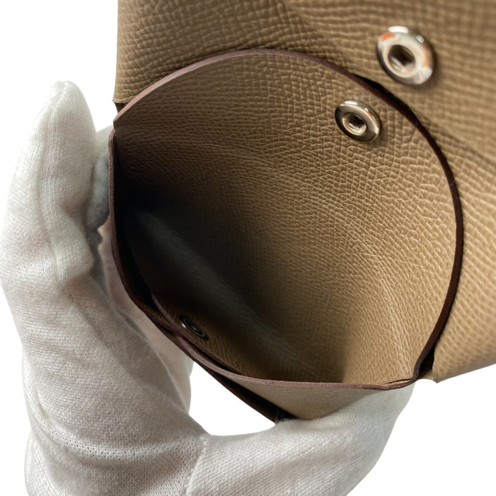 未使用 エルメス HERMES カルヴィデュオ U刻印 エトゥープ エプソン レディース