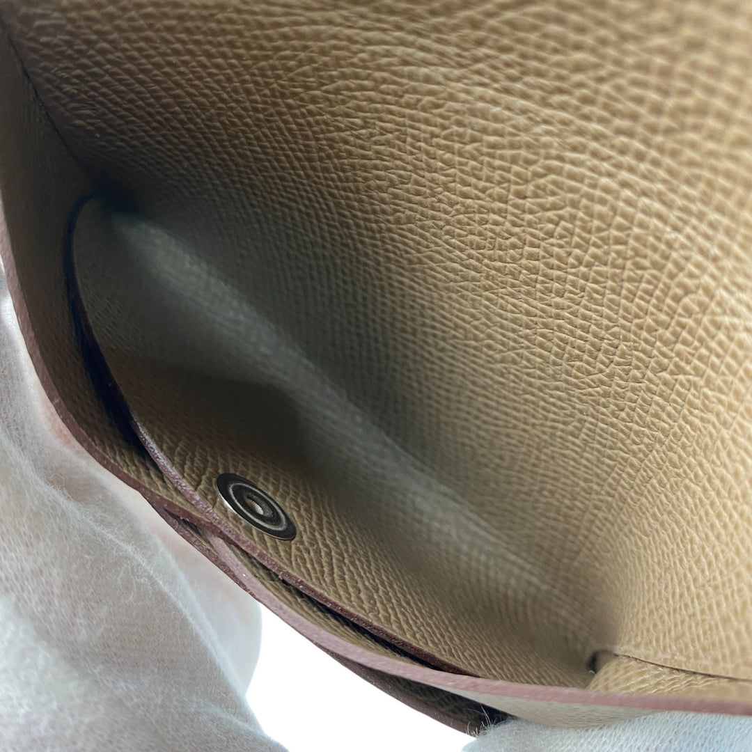 未使用 エルメス HERMES カルヴィデュオ U刻印 エトゥープ エプソン レディース