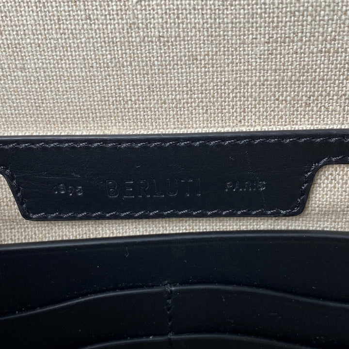 美品 ベルルッティ Berluti メンズ ローズウッド スクリットレザー ポーチ