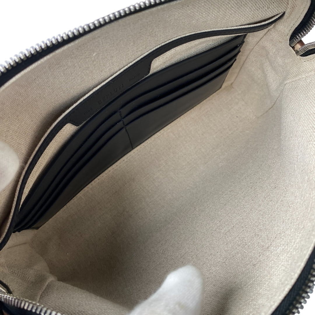 美品 ベルルッティ Berluti メンズ ローズウッド スクリットレザー ポーチ