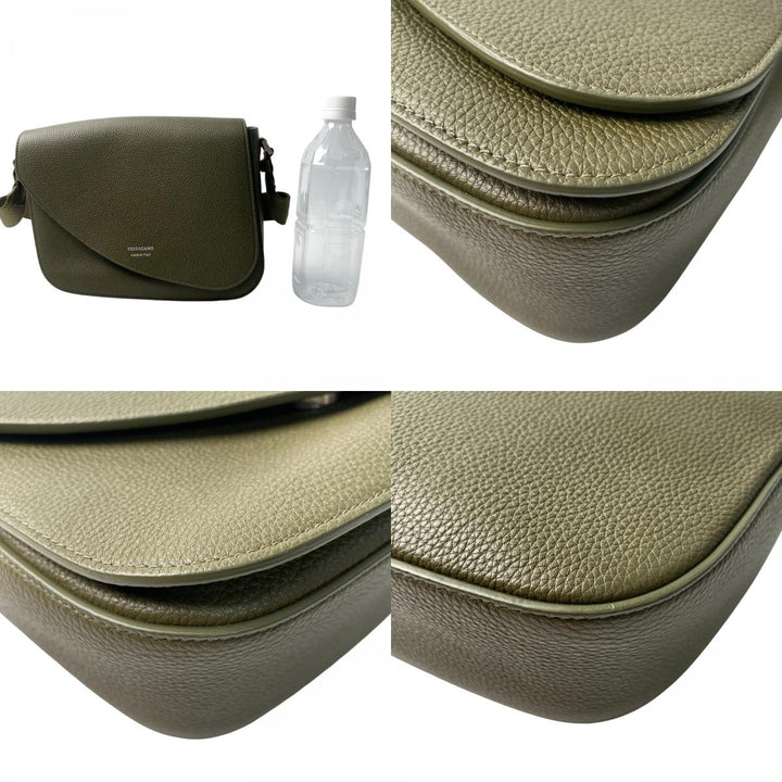 美品 フェラガモ Ferragamo フィアマ Fiamma ショルダーバッグ 斜めがけ クロスボディ メンズ