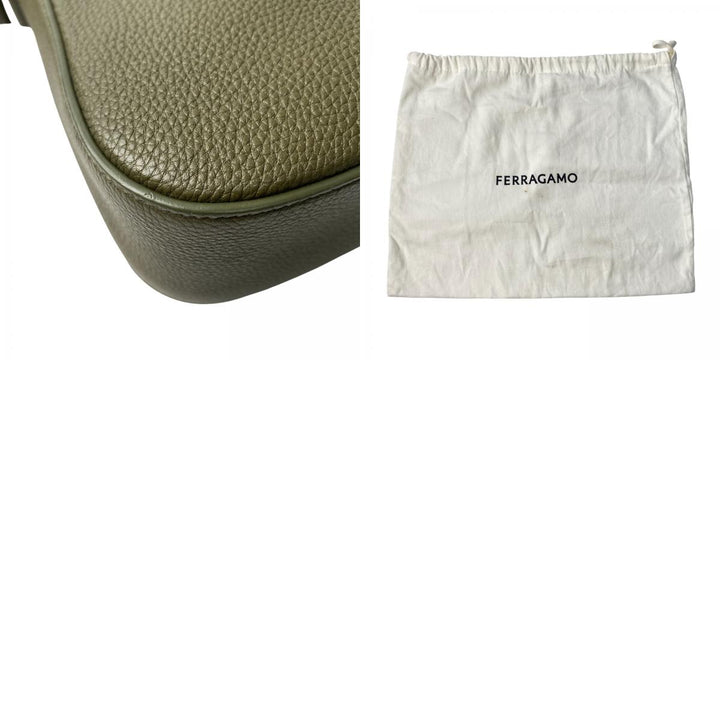 美品 フェラガモ Ferragamo フィアマ Fiamma ショルダーバッグ 斜めがけ クロスボディ メンズ