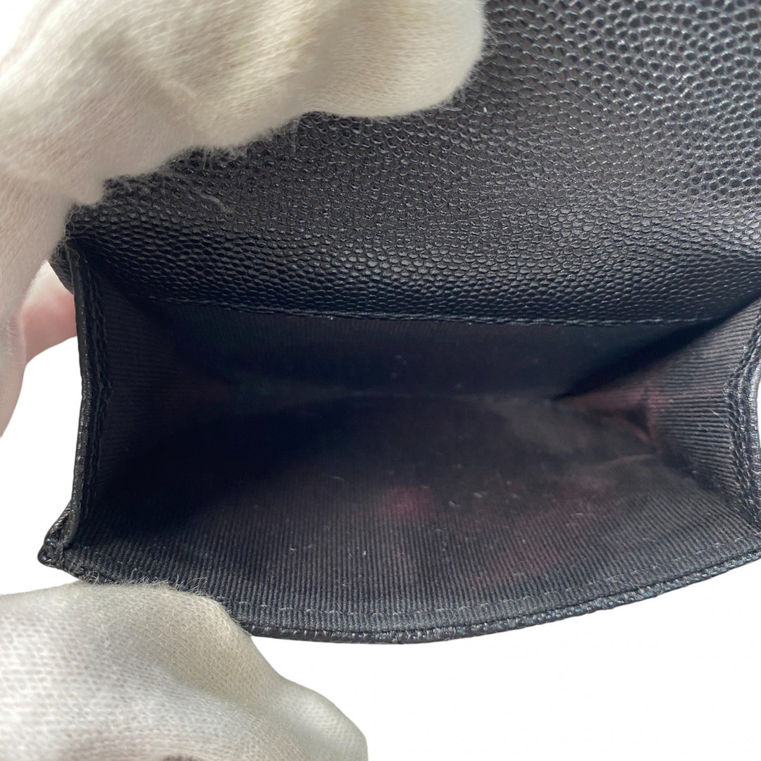 シャネル CHANEL レディース 三つ折り財布 ココマーク キャビアスキン ランダム