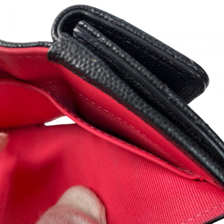 シャネル CHANEL レディース 三つ折り財布 ココマーク キャビアスキン ランダム