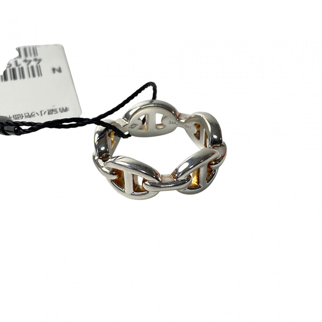 未使用 エルメス HERMES レディース アンシェネ リング PM #52 11号