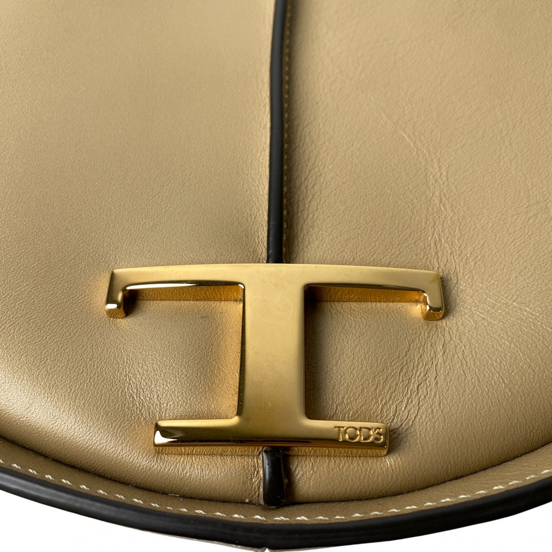 美品 トッズ TOD's レディース Tタイムレス ホーボー ハーフムーン ショルダーバッグ