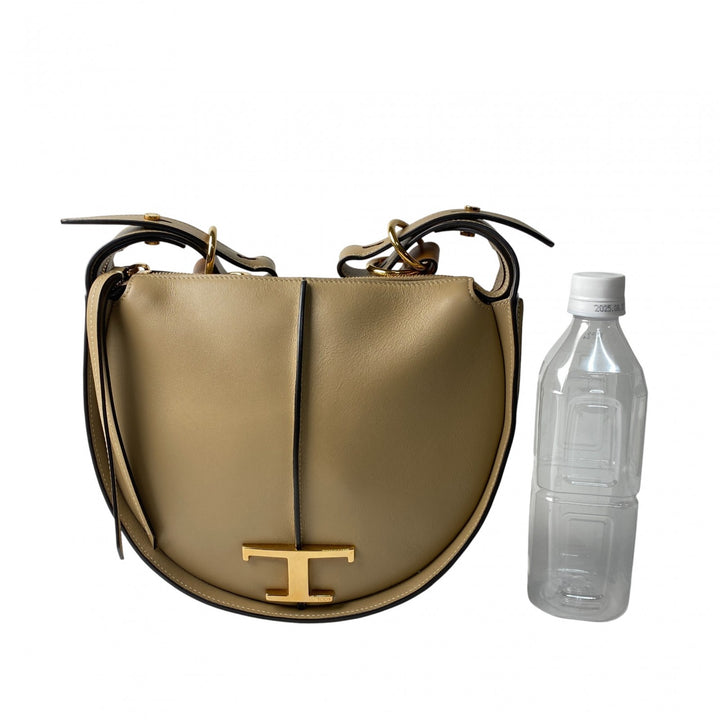 美品 トッズ TOD's レディース Tタイムレス ホーボー ハーフムーン ショルダーバッグ