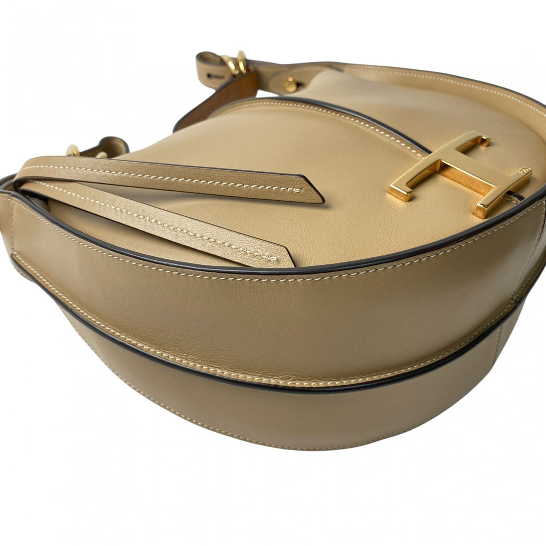 美品 トッズ TOD's レディース Tタイムレス ホーボー ハーフムーン ショルダーバッグ