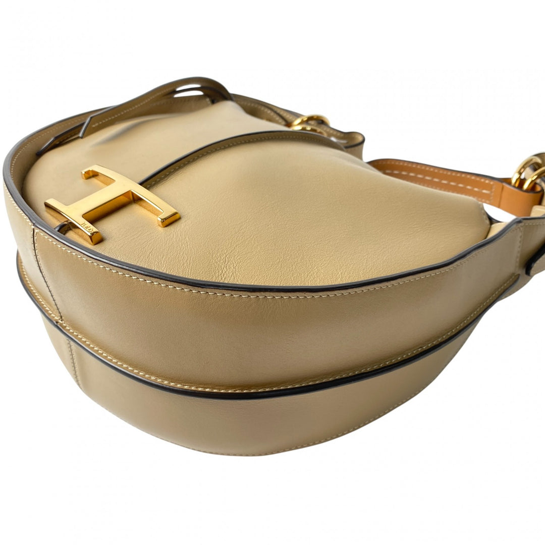 美品 トッズ TOD's レディース Tタイムレス ホーボー ハーフムーン ショルダーバッグ