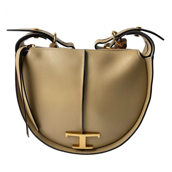 美品 トッズ TOD's レディース Tタイムレス ホーボー ハーフムーン ショルダーバッグ