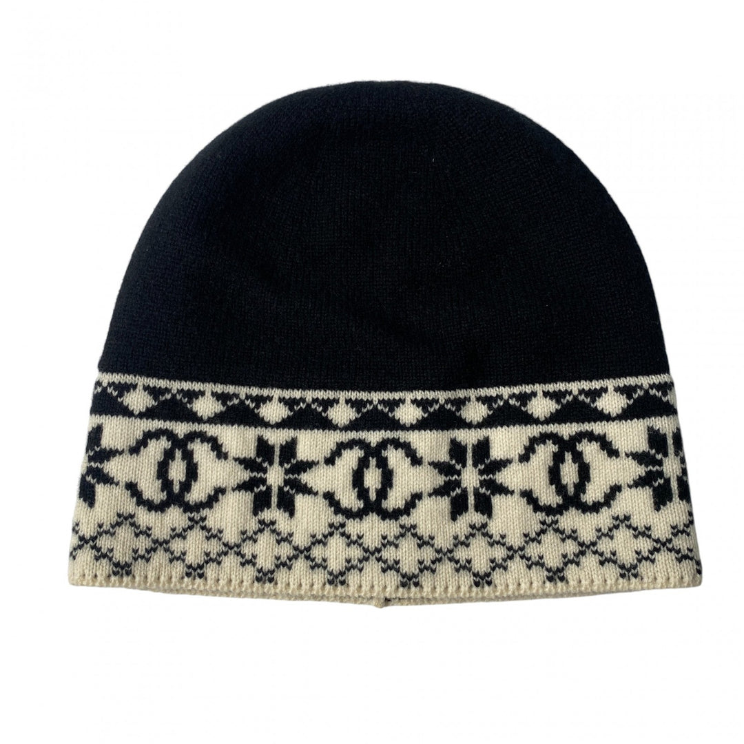 新品 シャネル CHANEL レディース カシミヤ ココマーク ニット帽