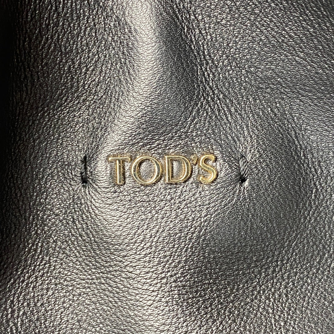 美品 トッズ TOD's レディース ハンドバッグ レザー ブラック 黒 MP33