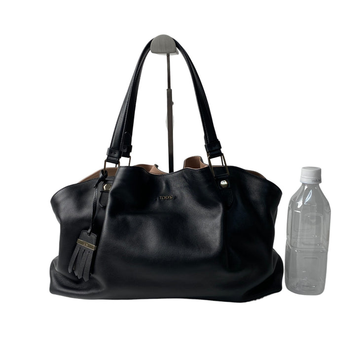 美品 トッズ TOD's レディース ハンドバッグ レザー ブラック 黒 MP33