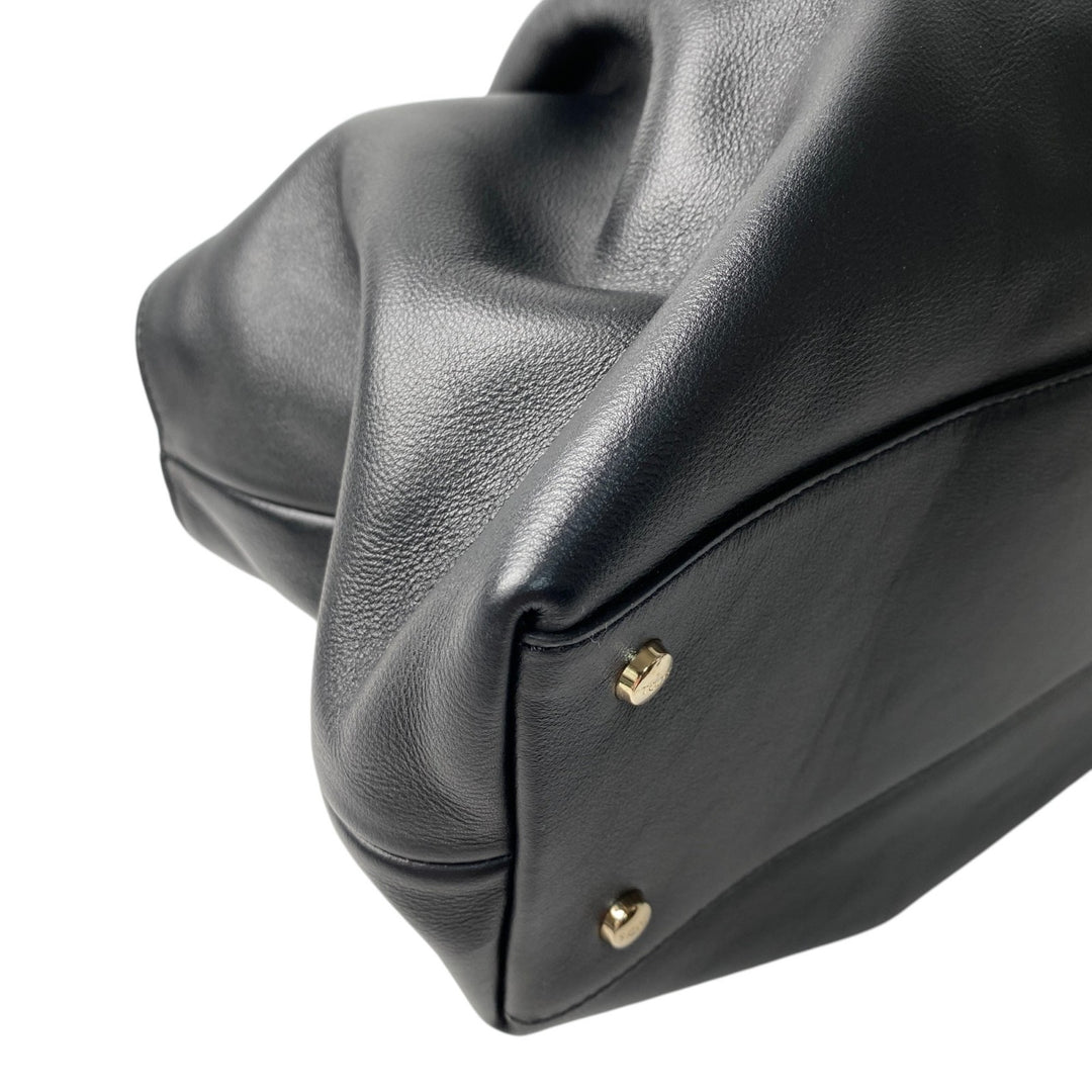 美品 トッズ TOD's レディース ハンドバッグ レザー ブラック 黒 MP33