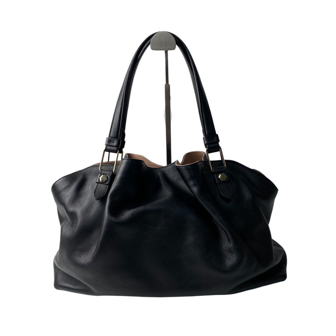 美品 トッズ TOD's レディース ハンドバッグ レザー ブラック 黒 MP33