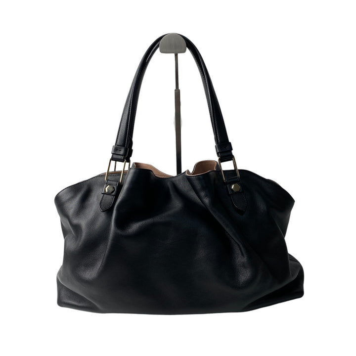 美品 トッズ TOD's レディース ハンドバッグ レザー ブラック 黒 MP33