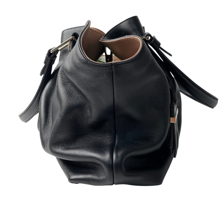 美品 トッズ TOD's レディース ハンドバッグ レザー ブラック 黒 MP33